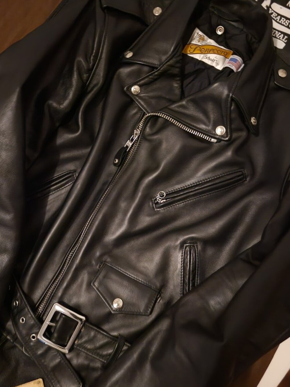 SCHOTT NYC 118 Motorcycle Leather Jacket Men size 40 Brand New - Picture 6 of 6